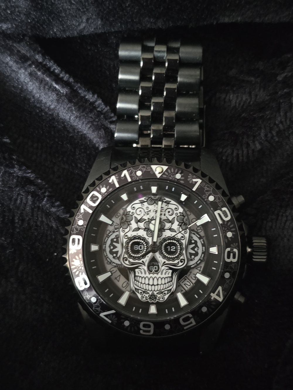 Invicta Black Pro Diver Dia De Los Muertos Watch - 43mm